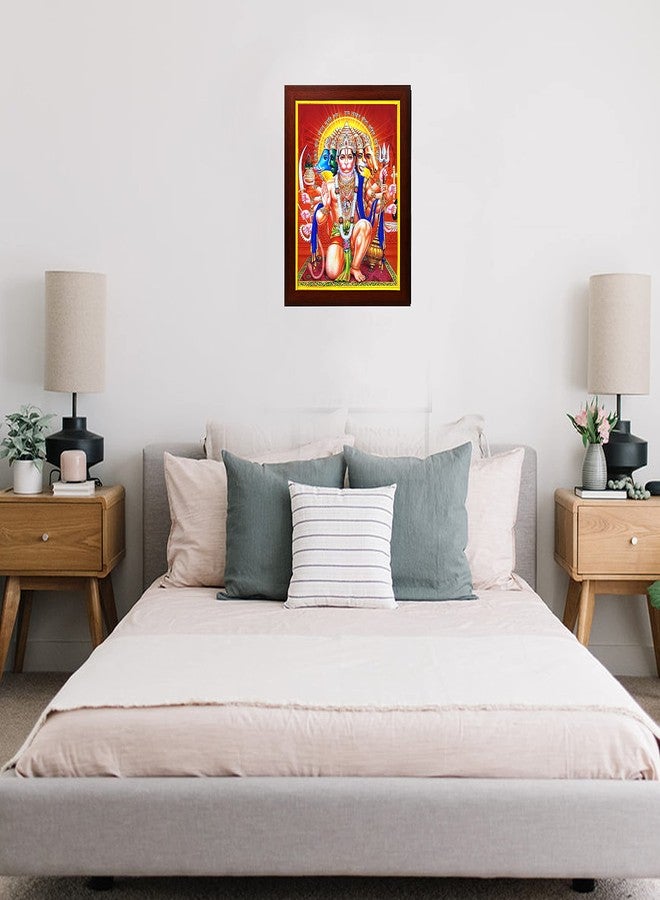 ZIG-ZAG zig zag Lord Panchmukhi Hanuman Ji Photo Picture Frame For Wall hanging , Temple , Table , Pooja Room (9.5 x 13.5 inches, Acrylic Glass) - Image 4